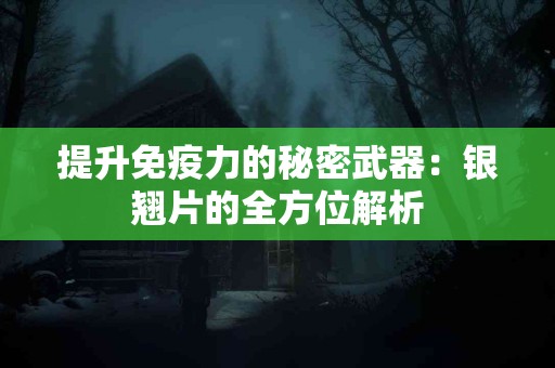 提升免疫力的秘密武器：银翘片的全方位解析