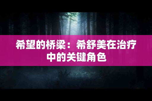 希望的桥梁：希舒美在治疗中的关键角色