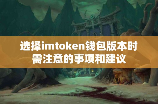 选择imtoken钱包版本时需注意的事项和建议