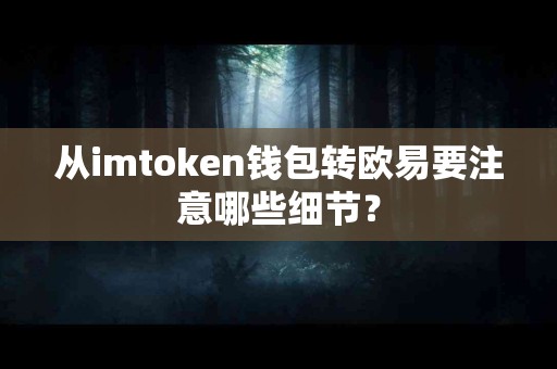 从imtoken钱包转欧易要注意哪些细节？