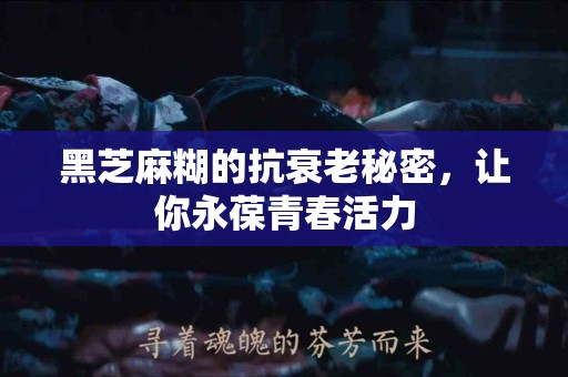 黑芝麻糊的抗衰老秘密，让你永葆青春活力