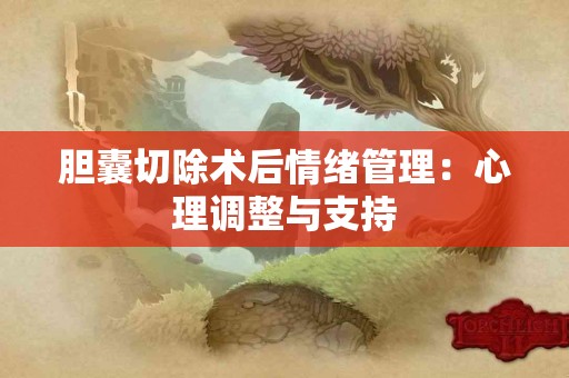 胆囊切除术后情绪管理：心理调整与支持