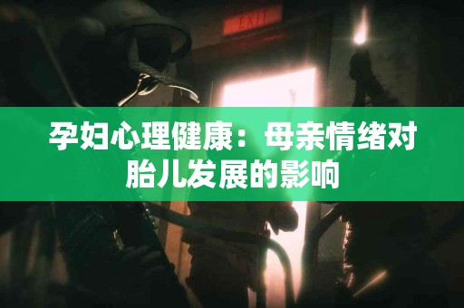孕妇心理健康：母亲情绪对胎儿发展的影响