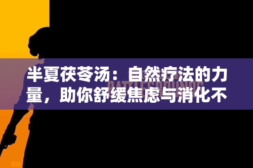 半夏茯苓汤：自然疗法的力量，助你舒缓焦虑与消化不良